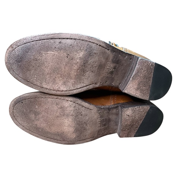 FRYE “Pippa” Genuine Leather Back Zip Bootie in Cognac Sz 6B - Picture 8 of 11